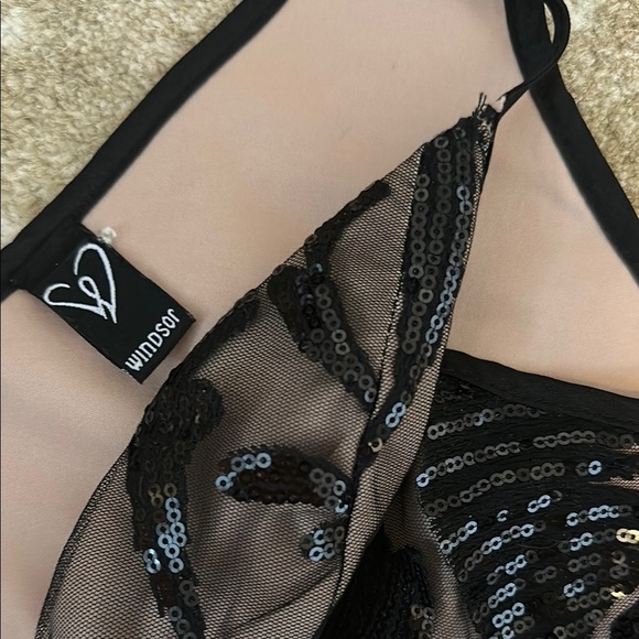 Windsor Black Sequin Crop Size S - Picture 3 of 4